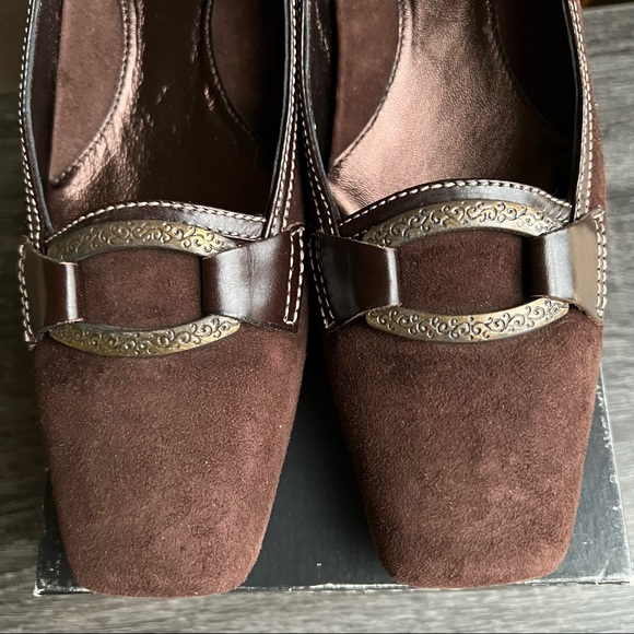 Amalfi by Rangoni Lucrezia Brown Suede Flats US8.5 Retail $275 - Picture 6 of 14